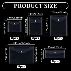 40 шт. 5 стиля прозрачные пластиковые папки-конверты&nbsp;AJEW-UN0002-37