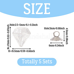 5 шт. бутылок из выдувного стекла ручной работы&nbsp;GLAA-TA0012-33C