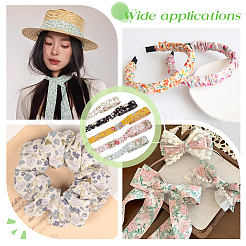Cinta de poliéster estampada con flores de 25 yarda y 5 colores&nbsp;OCOR-PH0036-17