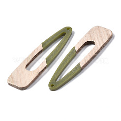 Gros pendentifs en résine et bois&nbsp;RESI-T035-16A