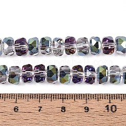 Galvanisieren transparente Glasperlen Stränge&nbsp;EGLA-N022-04A-D04