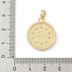 Латунные микропаве прозрачные подвески с фианитом KK-F905-22G-02