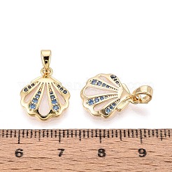 Подвески из латуни с микропаве из кубических цирконий и эмали&nbsp;KK-T072-35G