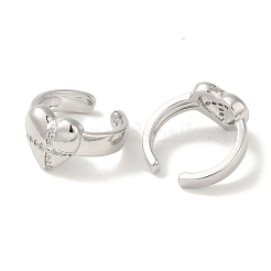 Серьги-манжеты для женщин из латуни с микропаве&nbsp;EJEW-P280-21P