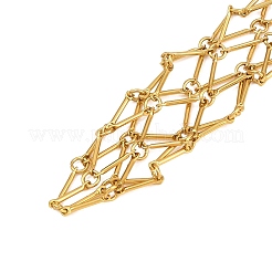 304 Edelstahl Makramee Beutel leer Steinhalter Anhänger Dekoration&nbsp;STAS-D264-07A-G