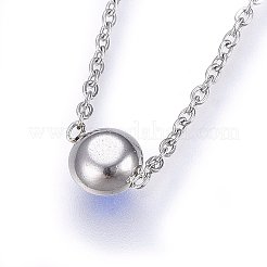 304ステンレススチールジュエリーセット  ペンダントネックレス＆スタッドピアス＆ブレスレット  ラインストーン付き  フラットラウンド  ブルー  ステンレス鋼色  16.54インチ（42cm）  6-3/4インチ（17cm）  6.5x3.5mm  ピン：0.8mm&nbsp;SJEW-H144-24B-P