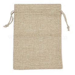 Weihnachtsbedruckte Sackleinen-Verpackungsbeutel mit Kordelzug&nbsp;ABAG-Q053-02B-06