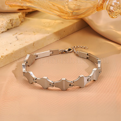 Armbänder aus Edelstahl 304 mit geometrischem Rautenmuster für Damen&nbsp;WG21875-01