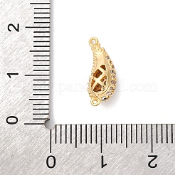 Подвески-соединители из латуни с микро-паве и прозрачными фианитами&nbsp;LS-KK-K406-01D-G