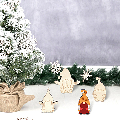 1 комплект незаконченных деревянных вырезок DIY-MA0002-33