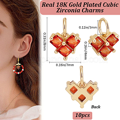 Латунные подвески из кубического циркония&nbsp;ZIRC-BBC0003-05