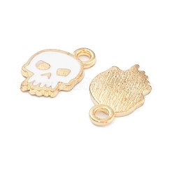 Подвески из светлого позолоченного сплава с эмалью на тему Хэллоуина&nbsp;ENAM-M219-14KCG-02A