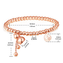 Bracelets de breloque d'acier inoxydable&nbsp;JB686A