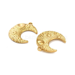 Кабошоны для подвески-луны из нержавеющей стали 304&nbsp;STAS-C152-10G