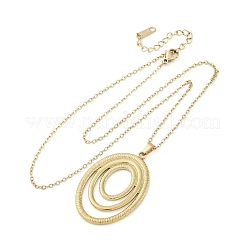 Тройные овальные подвески из нержавеющей стали 304&nbsp;NJEW-M096-31G