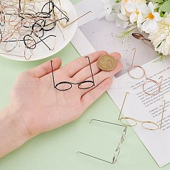 24шт 4 цвета железные оправы для очков AJEW-GO0002-18