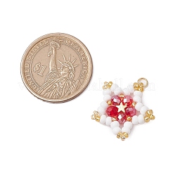 Подвески-звезды из стеклянных бусин PALLOY-MZ00541-03