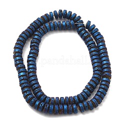 Fili di perle di roccia lavica naturale elettrodeposta&nbsp;G-Q1009-F01-01A