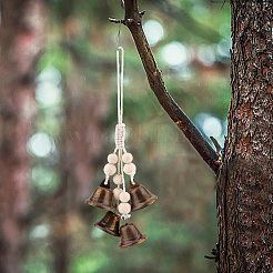 6 шт. защита в виде железных колокольчиков для дверной ручки&nbsp;HJEW-GO0001-13