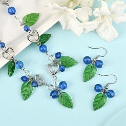 Комплекты из ожерелий и серег-колец из нержавеющей стали 304&nbsp;SJEW-YW00001