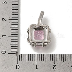 Подвески из латуни с микропаве из кубического циркония Suqare KK-H485-28P-02