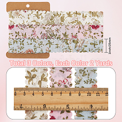 1 комплект полиэстеровой ленты с цветочным принтом&nbsp;OCOR-CY0002-38B