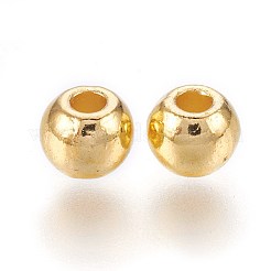 チベット風合金ビーズ  バレル  カドミウムフリー＆ニッケルフリー＆鉛フリー  ゴールドカラー  6x5mm  穴：2.5mm.&nbsp;K0NTG012