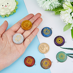 1 набор из 7 стилей подвесок из натуральных и синтетических камней FIND-DC0001-38