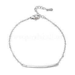Bracelets en laiton à maillons en zircone cubique transparent&nbsp;BJEW-E114-01B-P