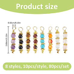80 pz 8 stili pendenti con pietre preziose naturali e sintetiche&nbsp;PALLOY-FH00208