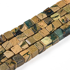 Нити бусин из натурального камня вердит G-T140-47B