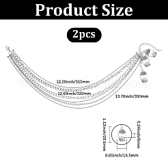 Многослойная литая цепочка для украшения обуви AJEW-WH20006-171