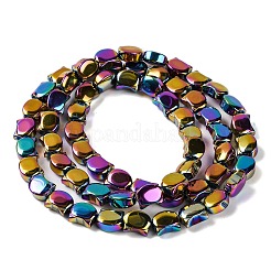 Стеклянные бусины с гальваническим покрытием  EGLA-Q128-09A-FP03