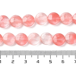 Вишневого кварца стеклянные бусы пряди G-K357-B09-01