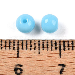 Непрозрачные однотонные стеклянные бусины&nbsp;GLAA-N007-4mm-A02