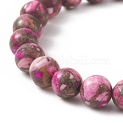 Braccialetti elastici con perline rotonde con pietre preziose assemblate miste&nbsp;BJEW-JB09202