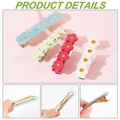 16 Stück 12 Stile Mode Acryl Alligator Haarspange&nbsp;PHAR-CA0001-003