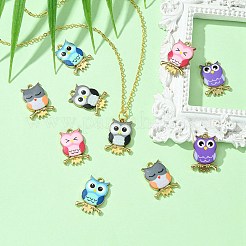 Подвески из сплава с принтом 10 цветов&nbsp;FIND-YW0004-46A