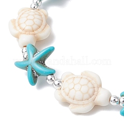 Браслеты из синтетического бирюзового бисера для мужчин и женщин BJEW-JB11760-02