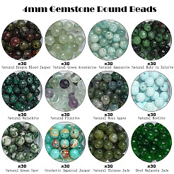 Наборы для изготовления браслетов из круглых бусин из натуральных камней своими руками&nbsp;DIY-YW0011-84