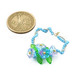 Подвески в форме сердца из стеклянных бусин&nbsp;PALLOY-MZ00463-01