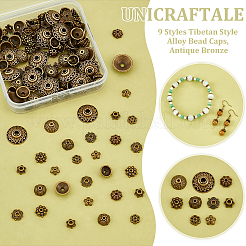 198шт 9 стиля колпачки из сплава в тибетском стиле&nbsp;FIND-UN0015-67
