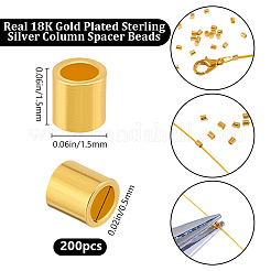 200 шт. 925 бусины-разделители из стерлингового серебра STER-BBC0007-82