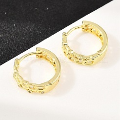 Латунные серьги обруча&nbsp;EJEW-D348-23G