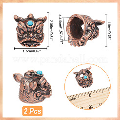 Открытый инструмент edc латунная парашютная веревка европейские бусины KK-WH0081-44B-R