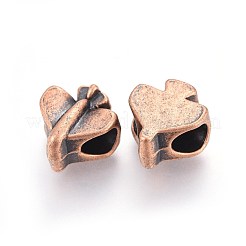 合金ヨーロピアンビーズ  大穴ビーズ  飛行機  赤銅鉱  12x11x7mm  穴：4.5~5mm&nbsp;MPDL-L023-07R-NF