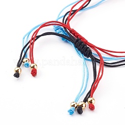 Регулируемые нейлоновые нити плетеные браслеты из бисера BJEW-JB05997