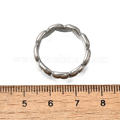 Перстень из нержавеющей стали 304 в форме сердца&nbsp;RJEW-C125-01P