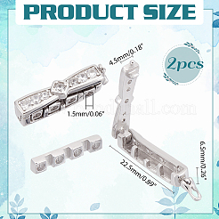 2 шт. 925 застежки из стерлингового серебра со стразами FIND-PH0020-99