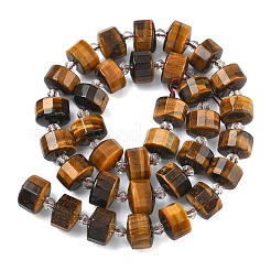 Природных тигровый глаз бисер нитей&nbsp;G-G453-G04-7x12mm